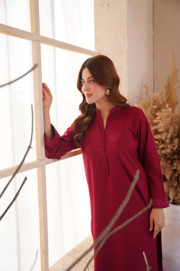 DSC04618 Laleh Maroon Co-ord Set - Elegant 2-Piece Daily Wear