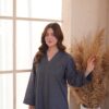 DSC04634 Sard Khwaab Slate Grey Co-ord Set - Elegant 2-Piece Daily Wear