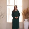 Zarqa Bottle Green Co-ord Set - Elegant 2-Piece Daily Wear