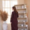DSC04761 Tabeer Dark Brown Co-ord Set - Elegant 2-Piece Daily Wear