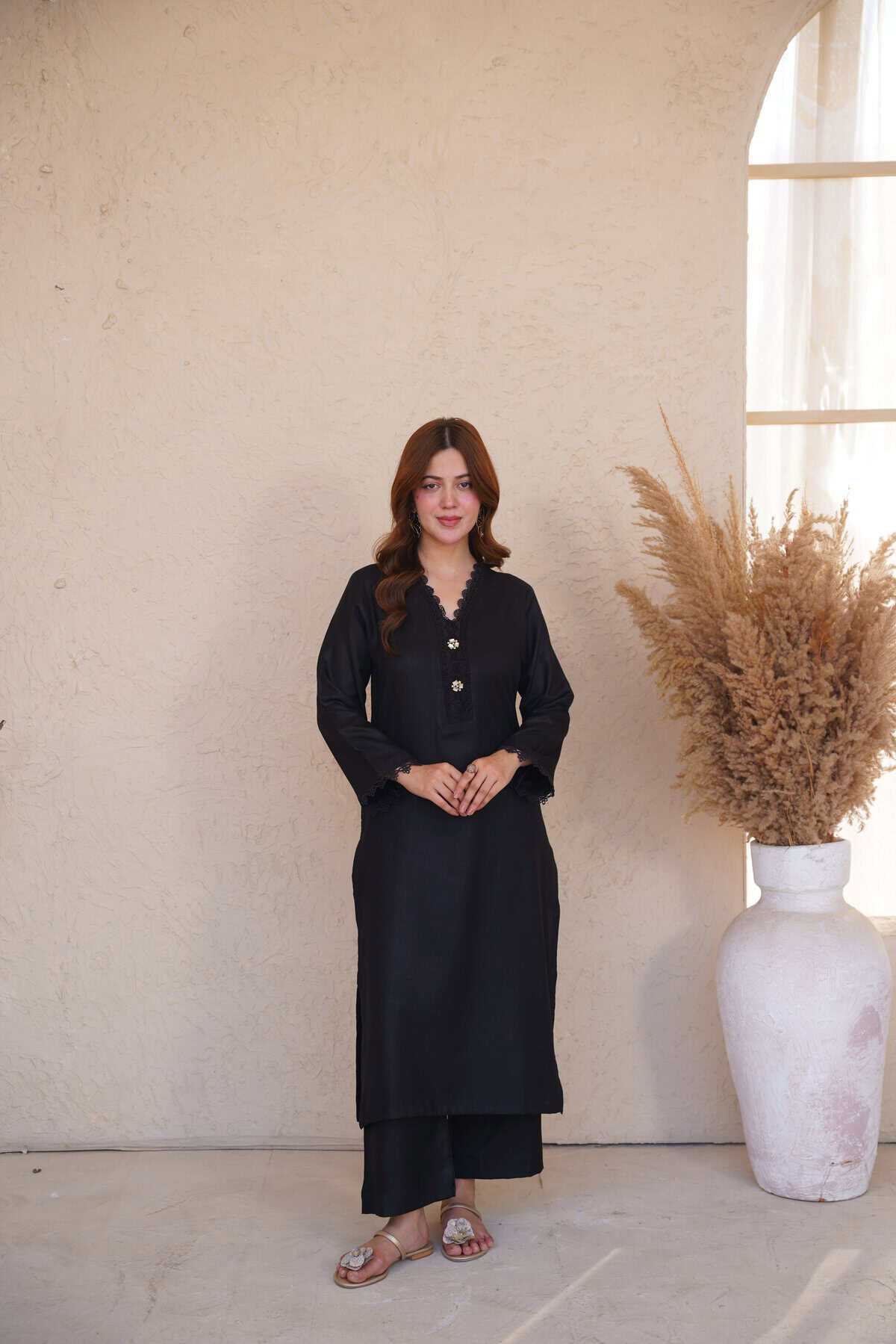 Lail Premium Black Co-ord Set - Elegant 2-Piece Daily Wear